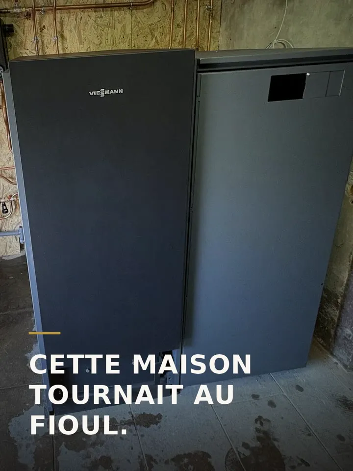 Chaudière à granulés Viessmann installée en remplacement, secteur de Buxy